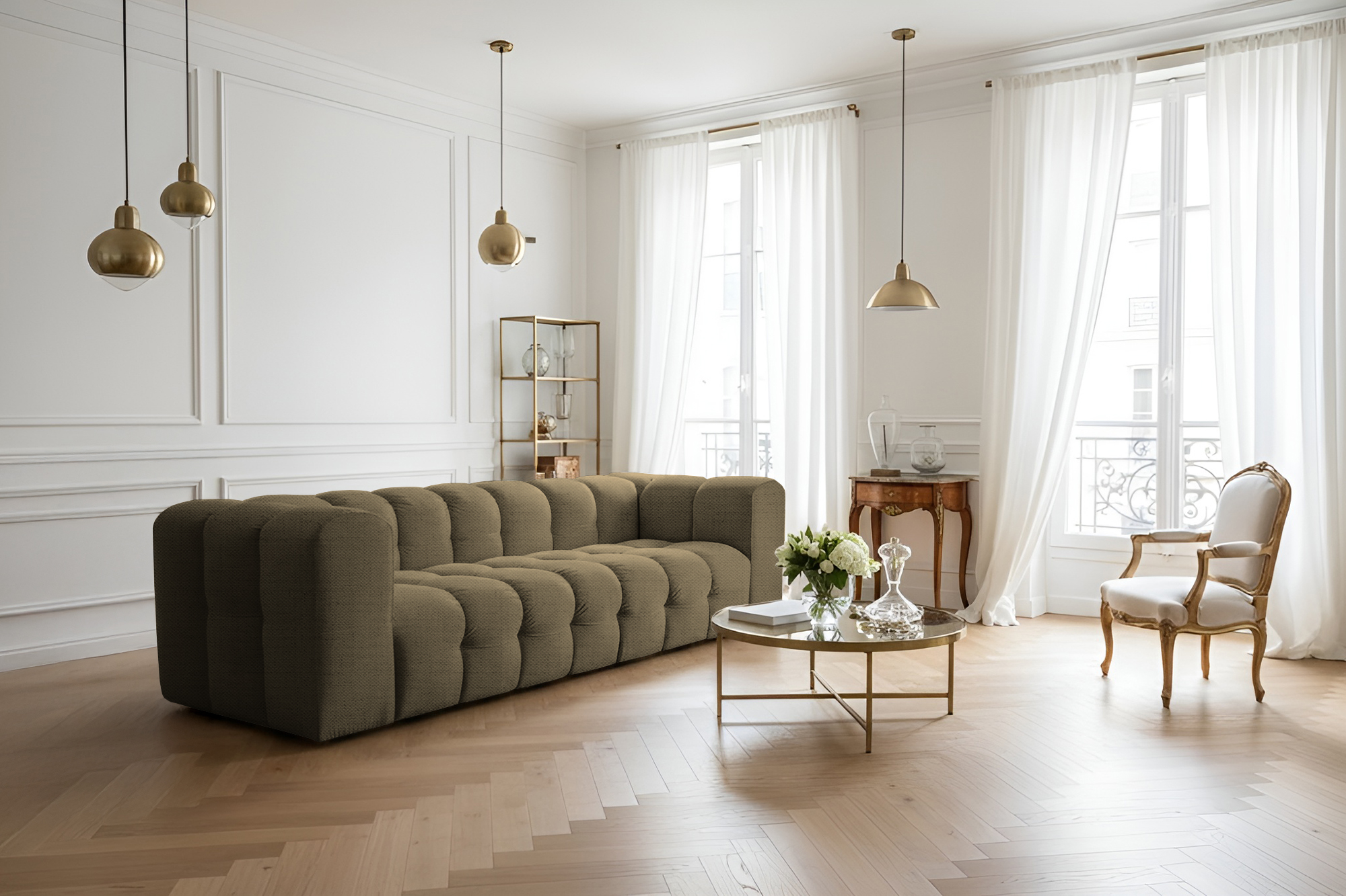 Baloo 4-Sitzer Sofa Grun Moly 38